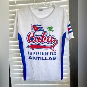 *EUC**VINTAGE* CUBA Jersey - Men’s Size Medium - Made in USA - Mesh Fabric